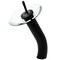 Novatto FALLS Single Lever Waterfall Vessel Faucet, Matte Black/ Clear Glass GF-001MB-C - alternate 1